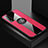 Custodia Silicone Ultra Sottile Morbida Cover con Magnetico Anello Supporto X01L per Vivo Y50t Rosso