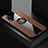 Custodia Silicone Ultra Sottile Morbida Cover con Magnetico Anello Supporto X01L per Vivo Y53s NFC Marrone