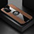 Custodia Silicone Ultra Sottile Morbida Cover con Magnetico Anello Supporto X01L per Xiaomi Mi 11i 5G Marrone