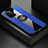 Custodia Silicone Ultra Sottile Morbida Cover con Magnetico Anello Supporto X01L per Xiaomi Mi 11X 5G Blu