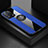 Custodia Silicone Ultra Sottile Morbida Cover con Magnetico Anello Supporto X01L per Xiaomi Mi 12 Lite NE 5G Blu