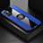 Custodia Silicone Ultra Sottile Morbida Cover con Magnetico Anello Supporto X01L per Xiaomi POCO M3 Pro 5G Blu