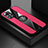 Custodia Silicone Ultra Sottile Morbida Cover con Magnetico Anello Supporto X01L per Xiaomi Poco M4 Pro 5G Rosso