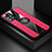 Custodia Silicone Ultra Sottile Morbida Cover con Magnetico Anello Supporto X01L per Xiaomi Poco X4 NFC Rosso