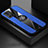 Custodia Silicone Ultra Sottile Morbida Cover con Magnetico Anello Supporto X01L per Xiaomi Redmi 10 (2022) Blu