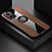 Custodia Silicone Ultra Sottile Morbida Cover con Magnetico Anello Supporto X01L per Xiaomi Redmi 10 5G Marrone