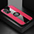Custodia Silicone Ultra Sottile Morbida Cover con Magnetico Anello Supporto X01L per Xiaomi Redmi Note 10 Pro 4G Rosso