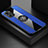 Custodia Silicone Ultra Sottile Morbida Cover con Magnetico Anello Supporto X01L per Xiaomi Redmi Note 10S 4G Blu