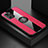 Custodia Silicone Ultra Sottile Morbida Cover con Magnetico Anello Supporto X01L per Xiaomi Redmi Note 10S 4G Rosso