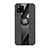 Custodia Silicone Ultra Sottile Morbida Cover con Magnetico Anello Supporto X02L per Samsung Galaxy A42 5G Nero