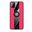 Custodia Silicone Ultra Sottile Morbida Cover con Magnetico Anello Supporto X02L per Samsung Galaxy M31 Rosso