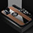 Custodia Silicone Ultra Sottile Morbida Cover con Magnetico Anello Supporto X03L per OnePlus Nord N300 5G Marrone