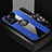 Custodia Silicone Ultra Sottile Morbida Cover con Magnetico Anello Supporto X03L per Oppo A58x 5G Blu