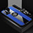 Custodia Silicone Ultra Sottile Morbida Cover con Magnetico Anello Supporto X03L per Oppo A77 5G Blu