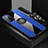 Custodia Silicone Ultra Sottile Morbida Cover con Magnetico Anello Supporto X03L per Oppo A93s 5G Blu