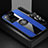 Custodia Silicone Ultra Sottile Morbida Cover con Magnetico Anello Supporto X03L per Samsung Galaxy S20 Ultra 5G Blu