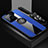 Custodia Silicone Ultra Sottile Morbida Cover con Magnetico Anello Supporto X03L per Vivo V25e Blu