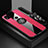 Custodia Silicone Ultra Sottile Morbida Cover con Magnetico Anello Supporto X03L per Xiaomi POCO C3 Rosso