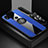 Custodia Silicone Ultra Sottile Morbida Cover con Magnetico Anello Supporto X03L per Xiaomi POCO C31 Blu
