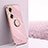 Custodia Silicone Ultra Sottile Morbida Cover con Magnetico Anello Supporto XL1 per Huawei Honor 60 5G Lavanda