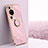 Custodia Silicone Ultra Sottile Morbida Cover con Magnetico Anello Supporto XL1 per Huawei P60 Pro Lavanda