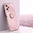 Custodia Silicone Ultra Sottile Morbida Cover con Magnetico Anello Supporto XL1 per OnePlus Nord CE 2 Lite 5G Rosa