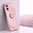 Custodia Silicone Ultra Sottile Morbida Cover con Magnetico Anello Supporto XL1 per Oppo A36 Rosa