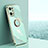 Custodia Silicone Ultra Sottile Morbida Cover con Magnetico Anello Supporto XL1 per Oppo Find X5 5G Verde