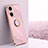 Custodia Silicone Ultra Sottile Morbida Cover con Magnetico Anello Supporto XL1 per Oppo Reno8 T 4G