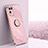 Custodia Silicone Ultra Sottile Morbida Cover con Magnetico Anello Supporto XL1 per Realme V11s 5G Lavanda