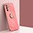 Custodia Silicone Ultra Sottile Morbida Cover con Magnetico Anello Supporto XL1 per Samsung Galaxy A04s Rosa Caldo