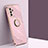 Custodia Silicone Ultra Sottile Morbida Cover con Magnetico Anello Supporto XL1 per Samsung Galaxy A05s Rosa