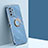 Custodia Silicone Ultra Sottile Morbida Cover con Magnetico Anello Supporto XL1 per Samsung Galaxy A13 4G Blu