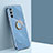 Custodia Silicone Ultra Sottile Morbida Cover con Magnetico Anello Supporto XL1 per Samsung Galaxy A13 5G Blu