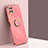 Custodia Silicone Ultra Sottile Morbida Cover con Magnetico Anello Supporto XL1 per Samsung Galaxy A22 4G Rosa Caldo