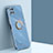 Custodia Silicone Ultra Sottile Morbida Cover con Magnetico Anello Supporto XL1 per Samsung Galaxy A22s 5G Blu