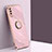 Custodia Silicone Ultra Sottile Morbida Cover con Magnetico Anello Supporto XL1 per Samsung Galaxy A30S Rosa