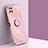 Custodia Silicone Ultra Sottile Morbida Cover con Magnetico Anello Supporto XL1 per Samsung Galaxy F12 Rosa