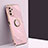 Custodia Silicone Ultra Sottile Morbida Cover con Magnetico Anello Supporto XL1 per Samsung Galaxy M32 5G Rosa