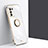 Custodia Silicone Ultra Sottile Morbida Cover con Magnetico Anello Supporto XL1 per Samsung Galaxy S20 FE 5G Bianco