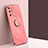 Custodia Silicone Ultra Sottile Morbida Cover con Magnetico Anello Supporto XL1 per Samsung Galaxy S20 Plus Rosa Caldo