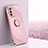 Custodia Silicone Ultra Sottile Morbida Cover con Magnetico Anello Supporto XL1 per Vivo iQOO 9 SE 5G Rosa