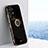 Custodia Silicone Ultra Sottile Morbida Cover con Magnetico Anello Supporto XL1 per Vivo X70 Pro+ Plus 5G Nero