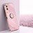 Custodia Silicone Ultra Sottile Morbida Cover con Magnetico Anello Supporto XL1 per Vivo Y74s 5G Rosa