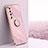 Custodia Silicone Ultra Sottile Morbida Cover con Magnetico Anello Supporto XL1 per Xiaomi Mi 10S 5G Rosa