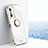 Custodia Silicone Ultra Sottile Morbida Cover con Magnetico Anello Supporto XL1 per Xiaomi Mi 11T 5G Bianco
