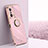 Custodia Silicone Ultra Sottile Morbida Cover con Magnetico Anello Supporto XL1 per Xiaomi Mi 11T 5G Rosa