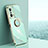 Custodia Silicone Ultra Sottile Morbida Cover con Magnetico Anello Supporto XL1 per Xiaomi Mi 11T Pro 5G Verde