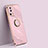 Custodia Silicone Ultra Sottile Morbida Cover con Magnetico Anello Supporto XL1 per Xiaomi Mi 12 Lite NE 5G Rosa