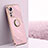 Custodia Silicone Ultra Sottile Morbida Cover con Magnetico Anello Supporto XL1 per Xiaomi Mi 12T 5G Rosa